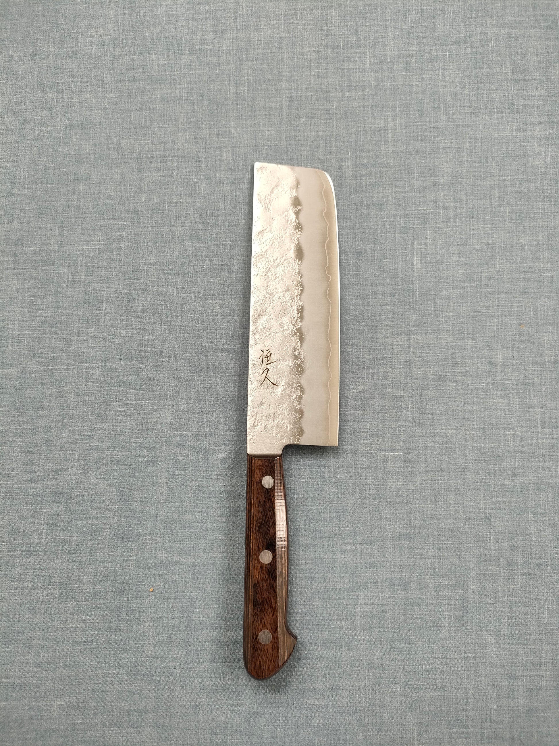 Tsunehisa | Ginsan 3 Nashiji | Nakiri 165mm | Brown Handle