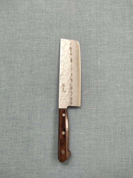 Tsunehisa | Ginsan 3 Nashiji | Nakiri 165mm | Brown Handle