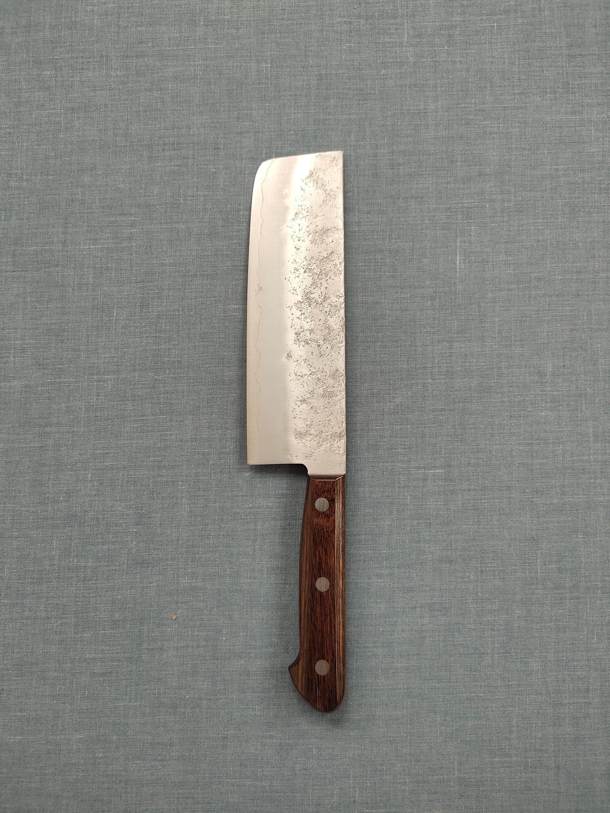 Tsunehisa | Ginsan 3 Nashiji | Nakiri 165mm | Brown Handle