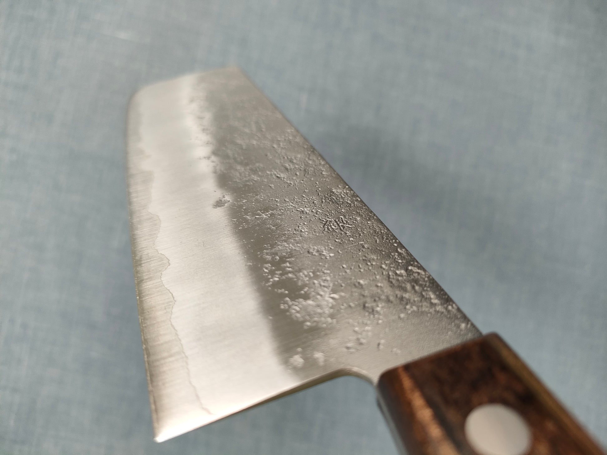 Tsunehisa | Ginsan 3 Nashiji | Nakiri 165mm | Brown Handle