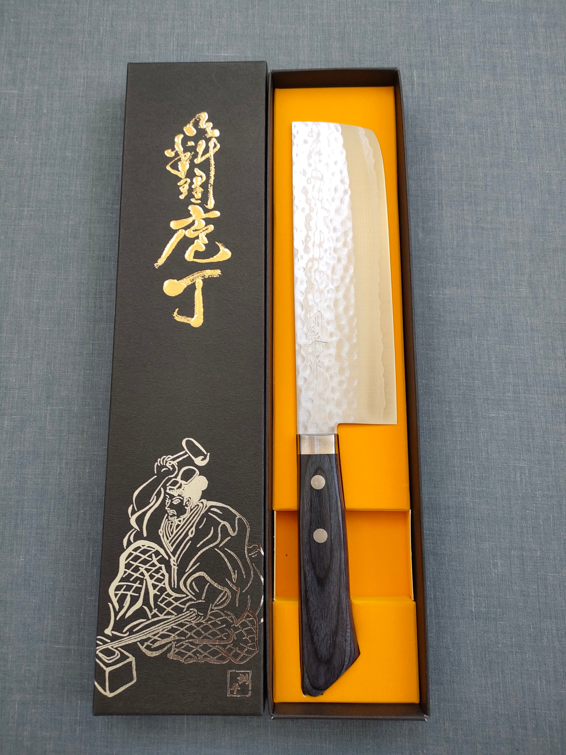 Masutani | VG10 Damascus | Kokuryu | Nakiri 170mm | Blue Pakka