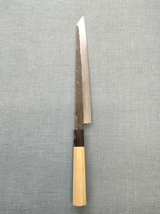 Sakai Kikumori | Kikuzuki Kuro | Kiritsuke Yanagiba 270mm | Horn Magnolia