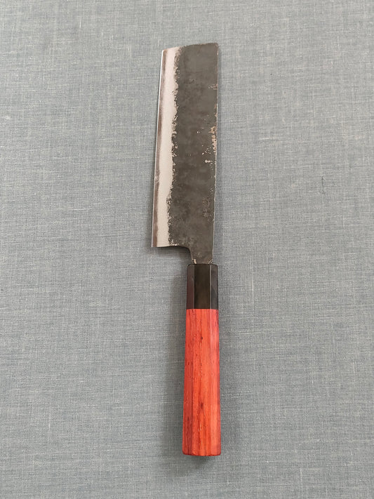 Yosimitu Kajiya | Nakiri 160mm | Shirogami 2 | Red Oak & Horn