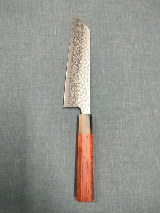 Tsunehisa | Bunka 170mm | Ginsan 3 Damascus | Tsuchime | Rosewood