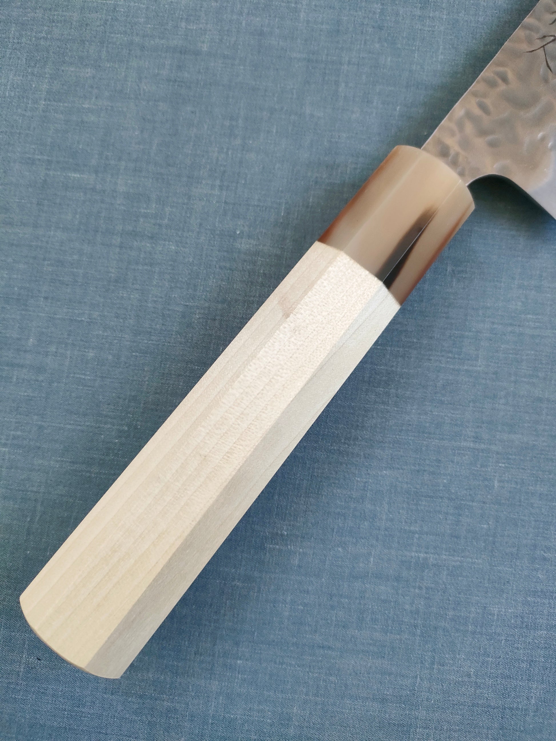 Tsunehisa | Shirogami 2 Tsuchime Bunka 165mm | Horn & Magnolia