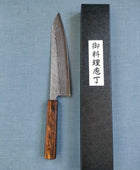 Tsunehisa | 440C Damascus Tsuchime | Guyto 210mm | Oak Baikoku