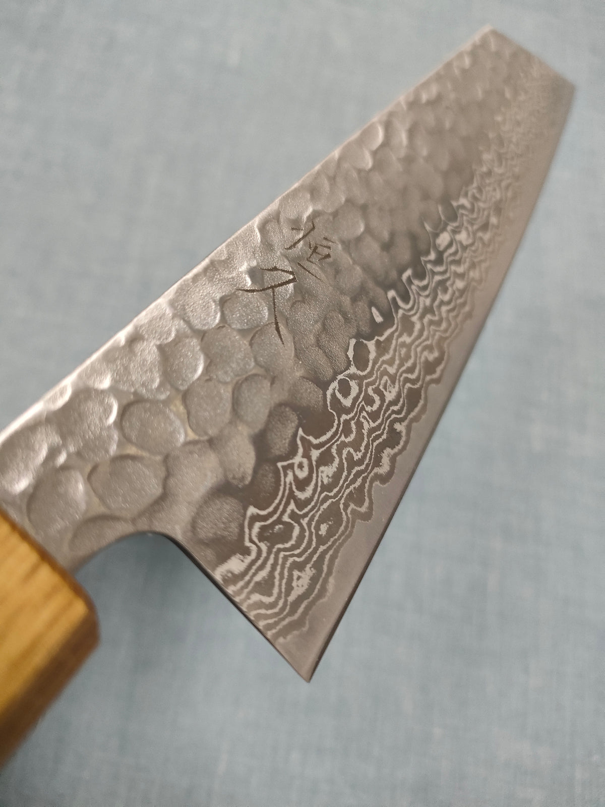 Tsunehisa | Bunka 170mm | Ginsan 3 Damascus | Tsuchime