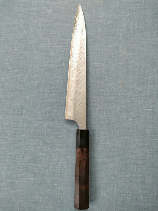 Yu Kurosaki | VG10 Damascus Fujin | Sujihiki 240mm | Ebony Horn