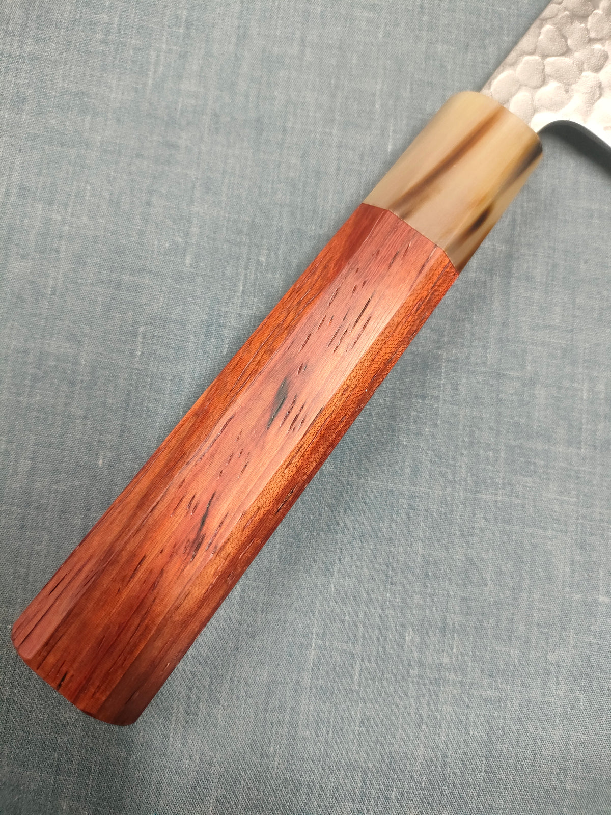 Tsunehisa | Bunka 170mm | Ginsan 3 Damascus | Tsuchime | Rosewood