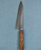 Tsunehisa | 440C Damascus Tsuchime | Guyto 210mm | Oak Baikoku