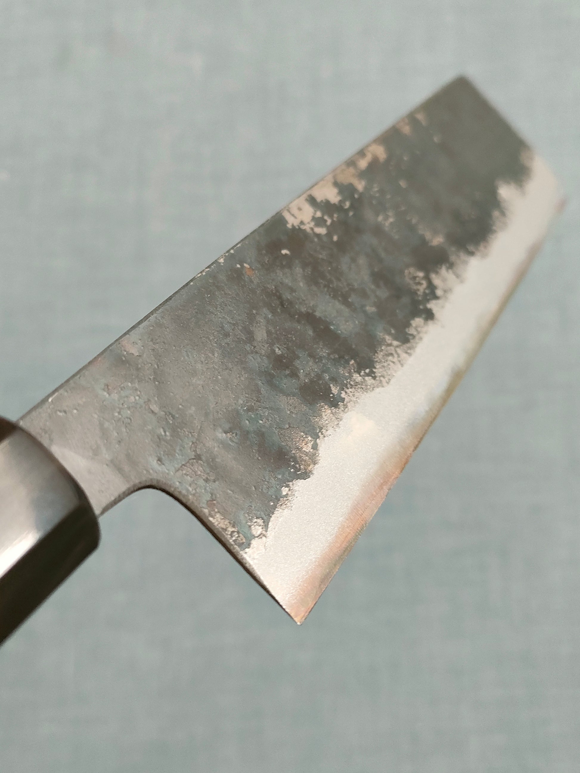 Yosimitu Kajiya | Nakiri 160mm | Shirogami 2 | Red Oak & Horn