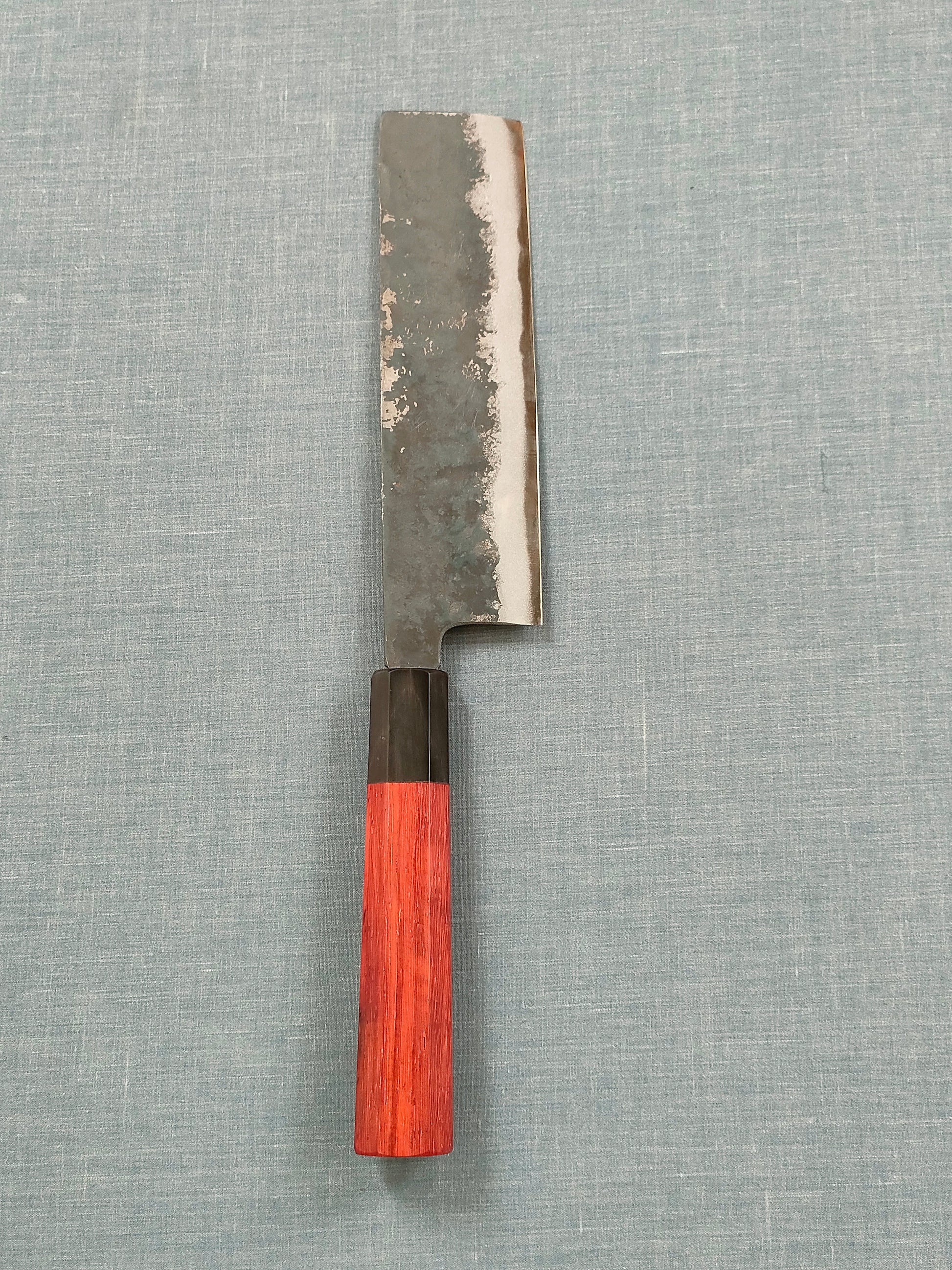 Yosimitu Kajiya | Nakiri 160mm | Shirogami 2 | Red Oak & Horn