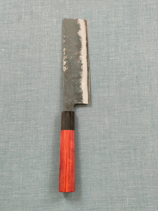 Yosimitu Kajiya | Nakiri 160mm | Shirogami 2 | Red Oak & Horn