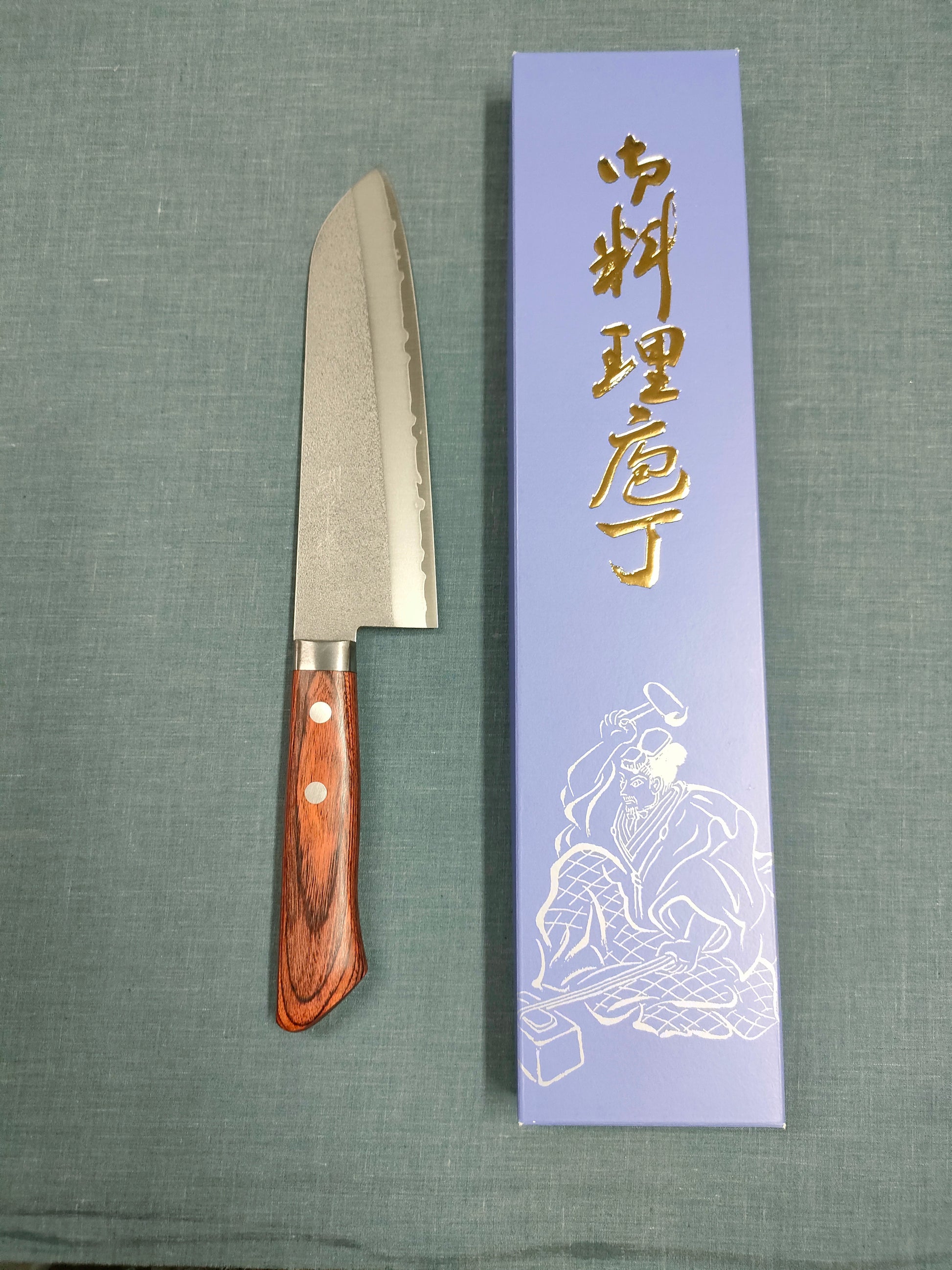 Masutani | VG1 Nashiji | Santoku 165 | Brown Pakka