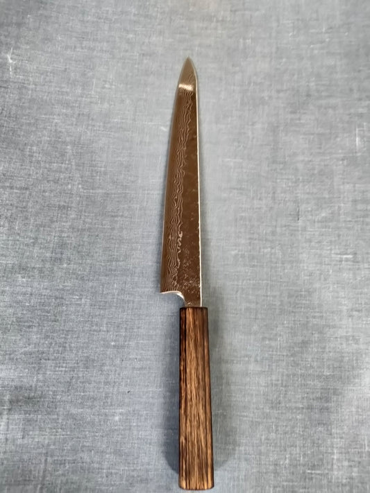 Tsunehisa | 440C Damascus Tsuchime | Sujuhiki 240mm | Oak Baikoku