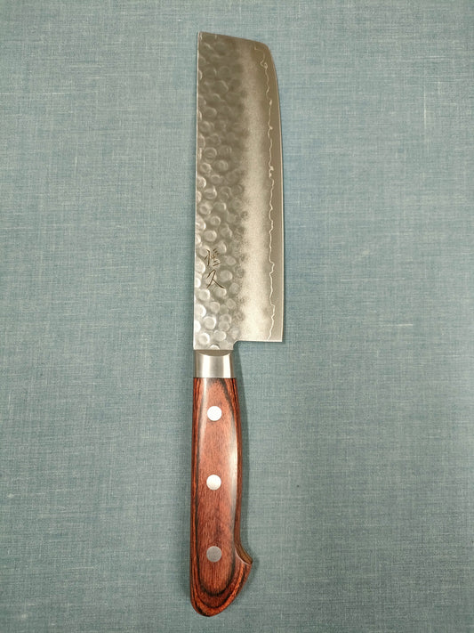 Tsunehisa | VG10 Tsuchime | Nakiri 160mm | Brown Pakka